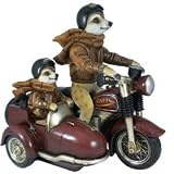 Meerkats on Motorbike Garden Ornament