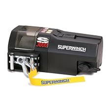 Superwinch 1430200 S3000, 12 VDC winch, 3,000lb/1360 kg single line pull with roller fairlead & 30' remote