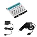 Standard Lithium-ion Battery + Rapid Car Charger + Home Travel Charger for Sprint Samsung SPH-M800 Instinct Cell Phone