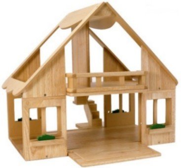 Childrens Toyshop  Toys : Wooden Basic Dollhouse by Voil'a