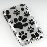 Premium Designer Hard Crystal Snap-on Case for Apple iPod Touch 2, 8GB, 32GB, 64GB - White Dog Paws Print