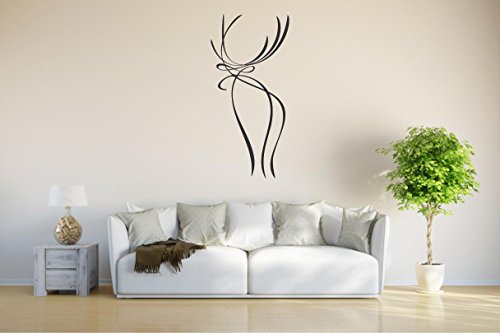 Imagen 4 de Etiqueta de la pared d238 gigante de cuernos de venado ciervo Tribal 40x18 cm