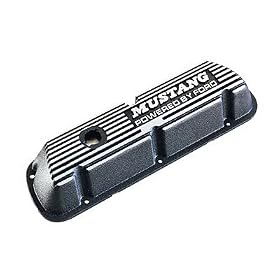 Ford Racing M6582B301 Valve Cover Mustang For 289/302/351W Engine, Black With Mustang Powered By Ford Logo