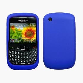 Blue Silicone Case / Skin / Cover for RIM BlackBerry Curve 8520 / 8530