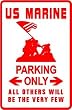 US MARINE PARKING sign * street us military