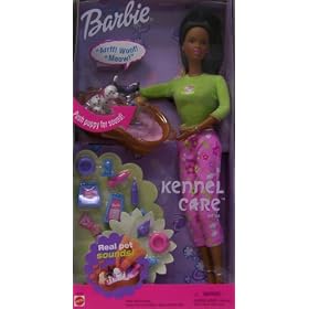 <b>Barbie AFRICAN AMERICAN Kennel Care DOLL SET</b>