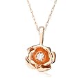 14k Rose Gold Diamond Rose Pendant (.03 cttw, J Color, I2...