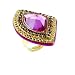 Designer Fashion Ring with Purple Color Gemstone