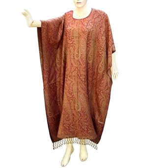 Jamawar Paisley Cotton Kaftan Caftan Long Wear Maternity Dress 