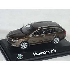 SKODA SUPERB 2010 II 2 KOMBI MATO BRAUN 015YI 1/43 ABREX MODELLAUTO MODELL AUTO