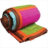 King Silk Coverlet in Multicolor / Brown