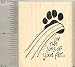 On the Loss of Your Pet, Paw Rainbow Rubber Stamp - Wood Mounted