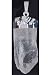 Natural Crystal Quartz and Silver Pendant