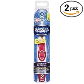 Spinbrush Pro Select Battery Powered Toothbrush, Extra Soft (Pack of 2)