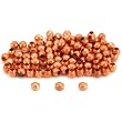 100 Round Ball Beads Copper Plated Jewelry Beading 3mm