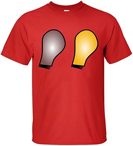 VOTVO Men's Lighting Bulb Short Sleeve T Shirts red XL