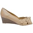 Bamboo by Journee Patent Peep Toe Wedges