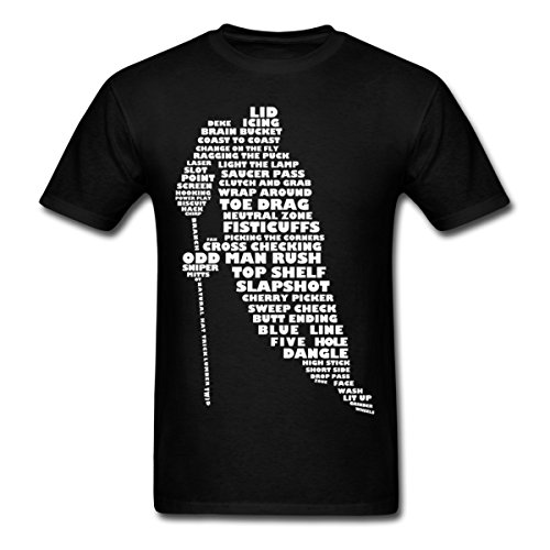 Hockey Language Calligram Men's T-Shirt by Spreadshirt