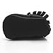 Sayoyo Baby Black Tassels Soft Sole Leather Infant Toddler Prewalker Shoes