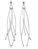 Eve's Addiction Sterling Silver Lattice Earrings