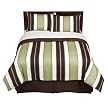 Home Green Stripe Comforter Set - Cal King