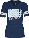 North Carolina Tar Heels Women's Navy Football Jersey T-Shirt