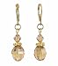 Earrings - E482 - Faceted Glass and Swarovski (tm) Crystal Beads Hung on Gold Tone Leverbacks ~ Gold