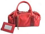 Balenciaga Handbags (Rouge) The Whistle Bag Lambskin and Ostrich Leather 170936
