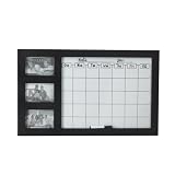 dry erase calendar:Melannco, Black Calendar White Board wth 3 Opening