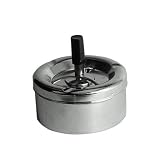 from supersalestore Posacenere Spinning Ashtray Medium Chrome Effect Black Handle Detail