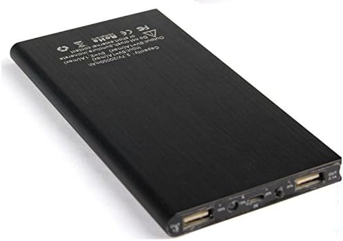 New Smart Moderns Ultra Slim and Lightweight 20000mAh Battery Pack for iPhone, Android, MP3 and Other Compatible USB Devices - Integrated LED and Flashlight - Extended Warranty (Black)