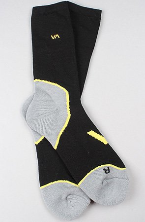 RVCA The Table Top Socks in Black and Gray,Socks 