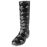 Journee Collection Womens Skull Print Rain Boots