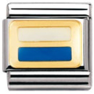 Nomination Composable Classic FLAGGE EUROPA Edelstahl, Email und 18K-Gold (REP. SAN MARINO Preisvergleich