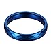 L-Ring 4MM Tungsten Band Ring Multi Faceted Rhombic Section Blue Plated Diamond,Size 4-11
