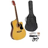PYLE-PRO PGAKT40N 41-Inch Acoustic-Electric Guitar Package With Gig Bag, Strap, Picks, Tuner, and Strings (Natural Color)