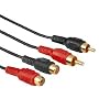 Hama 2 Phono Plug to 2 Phono Socket cable, 5m