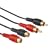 Hama 2 Phono Plug to 2 Phono Socket cable, 5m