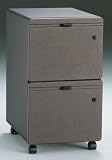 Two Drawer File In Slate Frame With Gray Surface - Modular Office Furniture