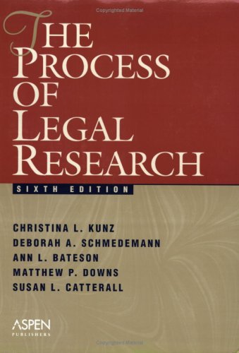 The Process Of Legal Research (Legal Research and Writing)