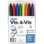 EXPO Vis-�-Vis Wet-Erase Overhead Projection Marker, Fine Point, Assorted, 8 per Set (16078 )