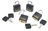 Master Lock #121Q 4PK 3/4BLK Brass Padlock