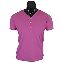 Peterwerth Hot Pink Y-Neck Knitted Cotton T'shirt