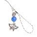 Hand Crafted Cellular Phone Charm - Gaelic Butterfly W/Blue Crystal