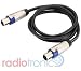 Black Premium 20m Highflex 8x 15mm Nlt8fx 8 Pole Metal Speakon Plug To Nlt8fx 8 Pole Metal Speakon
