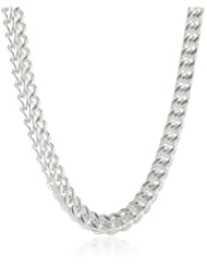 Silver and Stainless Steel Plated Bold Curb Chain Necklace