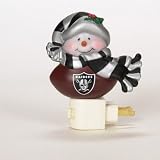 Oakland Raiders 5 Snowman Night Light - NFL Football