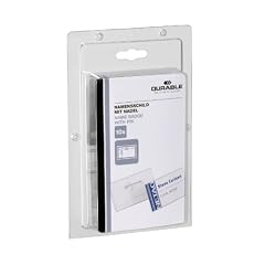Durable 860419 Namensschild mit Nadel, 54 x 90 mm, transparent, Packung � 10 St�ck