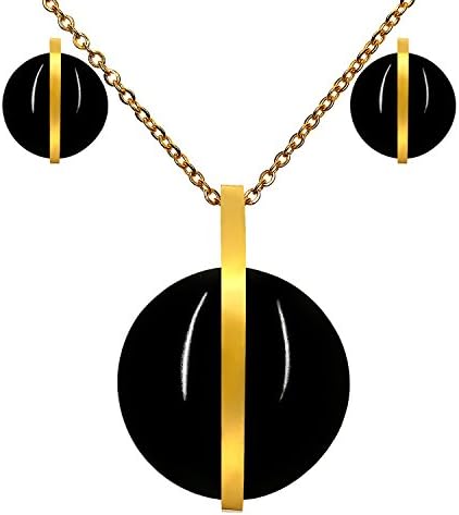 Zhongyong Fashion Suits Of Necklace Pendant and Earring Stainless Artificial Shells Stone Gold Plating