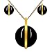 Zhongyong Fashion Suits Of Necklace Pendant and Earring Stainless Artificial Shells Stone Gold Plating